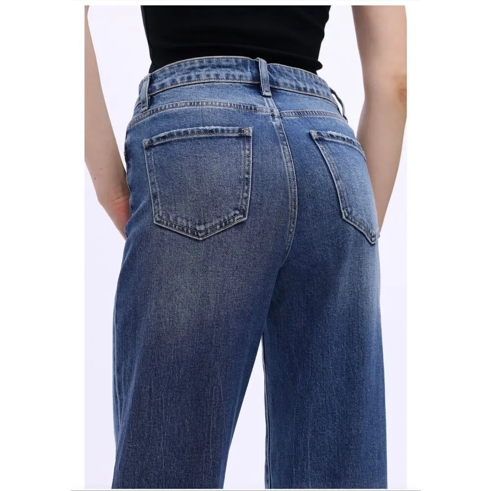 Bayea High Rise Straight Leg Jeans sz 31 NWOT